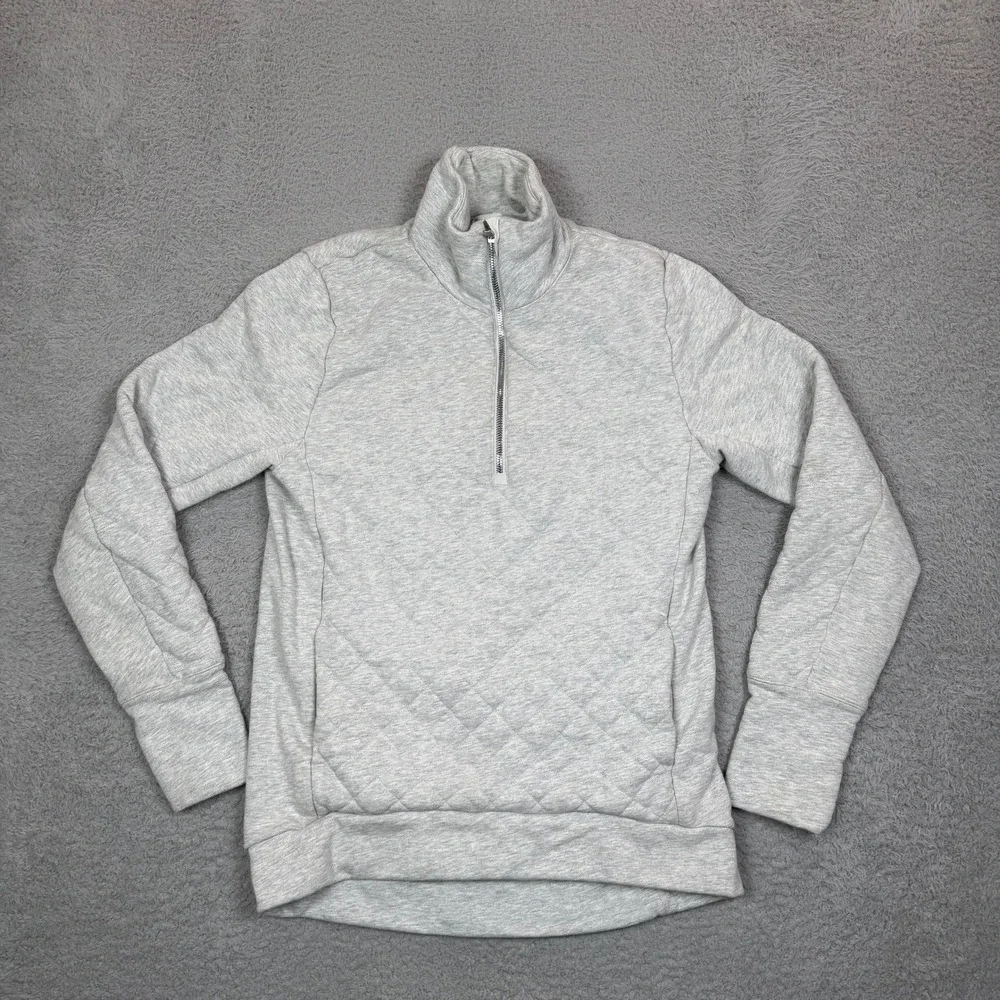 Lululemon Hill and Valley Mock Neck Quilted Half Zip Pullover Grey Size 4 Warm